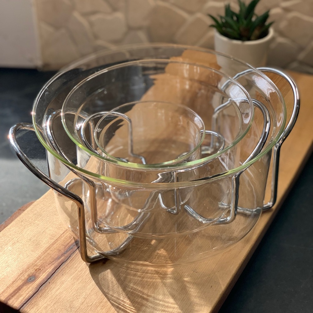 BODUM | Set of 3 | Vintage Nesting Heat Resistant Glass Bowls